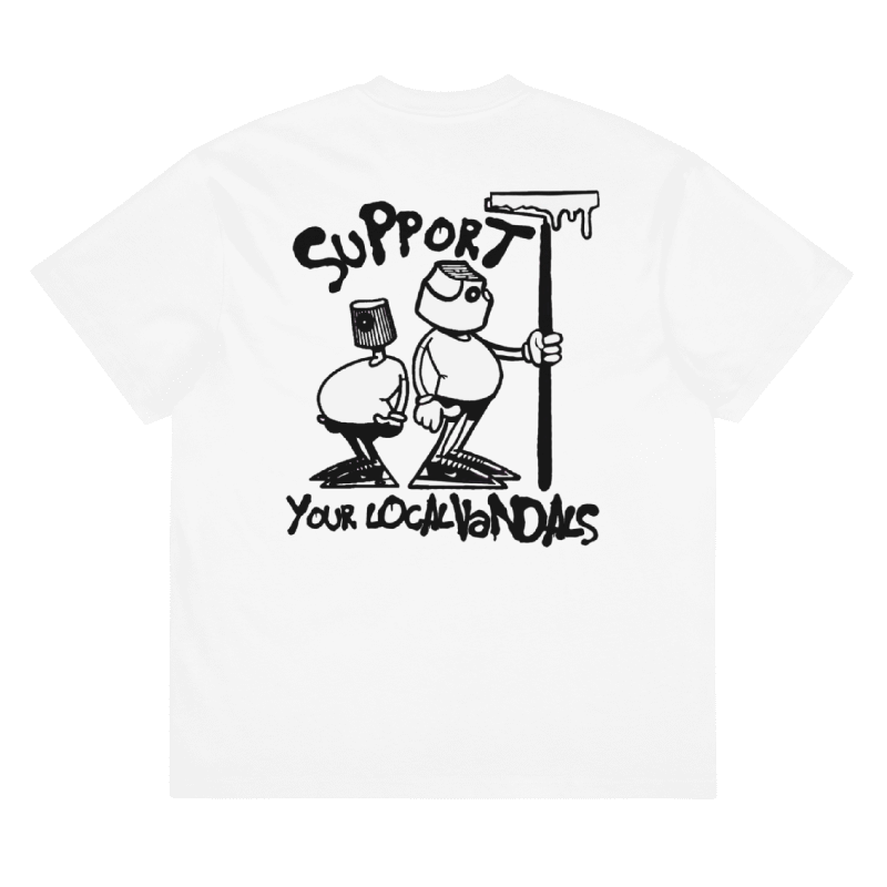 White Vandals tee back